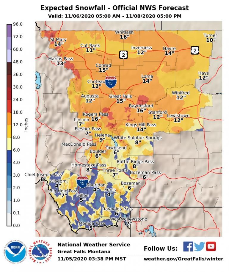 Montana Snow Projection