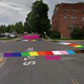 Bozeman rainbow crosswalk